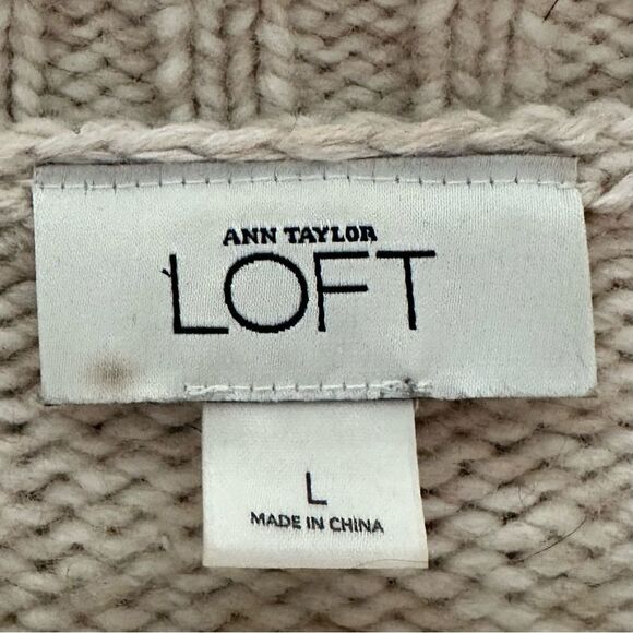 Ann Taylor Loft Wool Cardigan Sweater Size Large - Picture 3 of 4